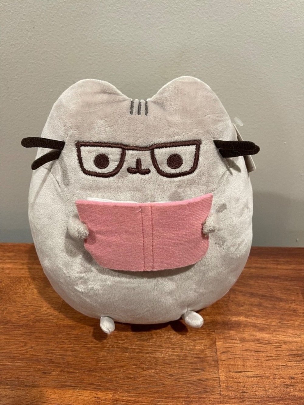 NWT Gund Pusheen BAM Exclusive With Glasses Reading Book Plush 9.5" - HTF, RARE